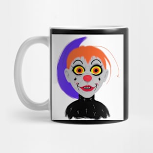 dark clown alien demon nightmare portrait Mug